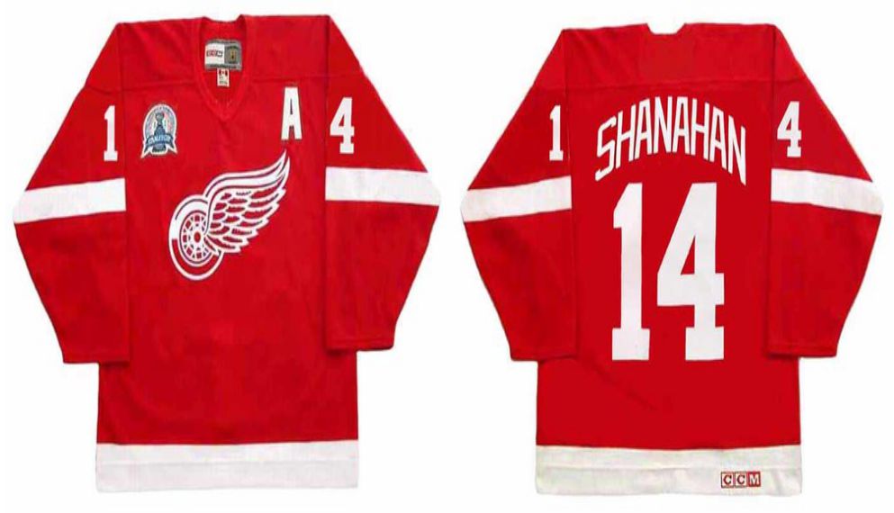2019 Men Detroit Red Wings 14 Shanahan Red CCM NHL jerseys1